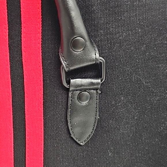 Polo by Ralph Lauren Big Pony Logo Leather Handle Black and Red Duffel Bag (NWT) - Picture 4 of 10